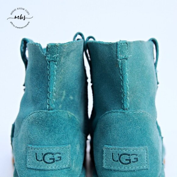 UGG Classic Unlined Mini Perf Boots Blue Women 7 - Picture 12 of 16